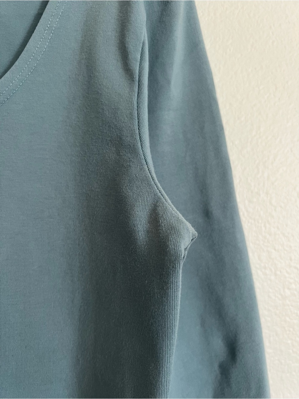 Groceries Apparel Organic Cotton Crop Top Slate Blue Sustainable Athleisure XS - Picture 7 of 9